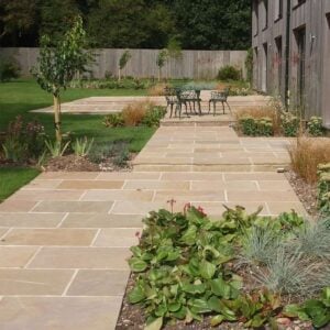 Raj Green Indian Sandstone Paving Slabs – 600x600mm – 22mm Calibrated