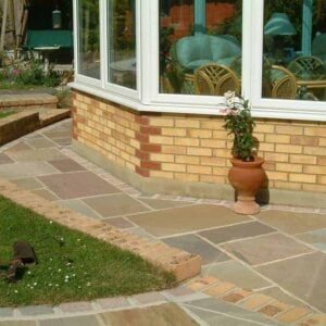 Raj Green Indian Sandstone Paving Slabs – Patio Pack – 25-35mm