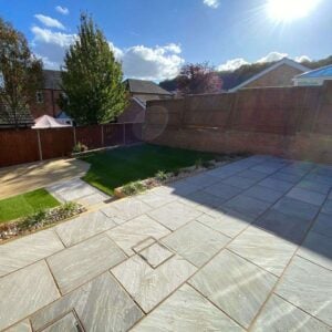 Kandla Grey Indian Sandstone Paving Slabs – 900x600mm – 18mm Calibrated