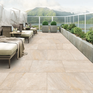 Abbey Cream Outdoor Porcelain Paving Tiles – 900x600mm – 20mm
