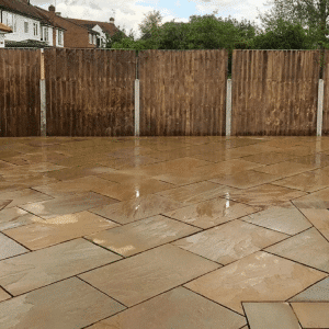 Autumn Brown Indian Sandstone Paving Slabs – 900x600mm – 18mm Calibrated