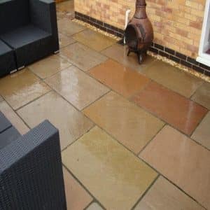 Autumn Brown Indian Sandstone Paving Slabs – 900x600mm – 22mm Calibrated