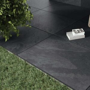 Brazilian Black Slate Outdoor Porcelain Paving Tiles – 900x600mm – 20mm