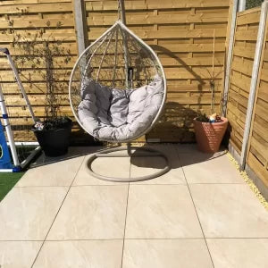 County Crema Outdoor Porcelain Paving Tiles – 900x600mm – 20mm
