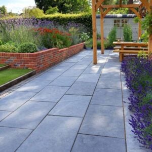 Dove Grey Indian Limestone Paving Slabs – 900x600mm – 22mm Calibrated