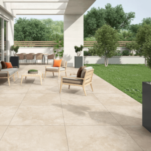 Limestone Crema Outdoor Porcelain Paving Tiles – 900x600mm – 20mm
