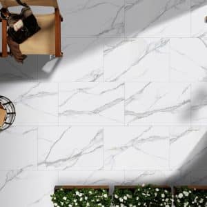 Maximus Statuario Outdoor Porcelain Paving Tiles – 900x600mm – 20mm