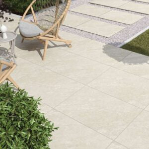 Quartz White Outdoor Porcelain Paving Tiles – 1200x600mm – 20mm