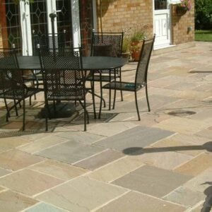 Raj Green Indian Sandstone Paving Slabs – Patio Pack – 22mm Calibrated