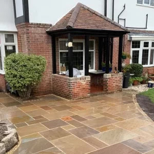Autumn Brown Indian Sandstone Paving Slabs – Patio Pack – 18mm Calibrated