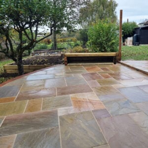 Rippon Buff Indian Sandstone Paving Slabs – 900x600mm – 22mm Calibrated